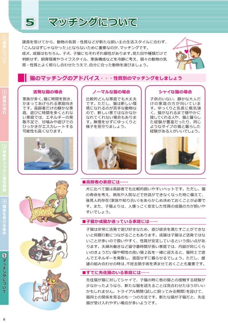 譲渡でつなごう!命のバトンの冊子 6ページの画像