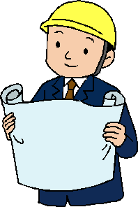 黄色のヘルメットを被っている男性のイラスト