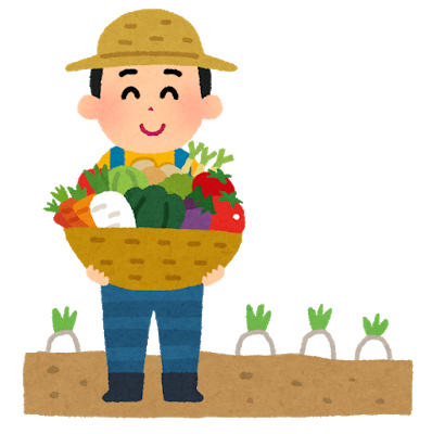 袋に入った肥料のイラスト