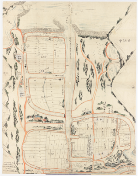 200年以上前の塩田の地図