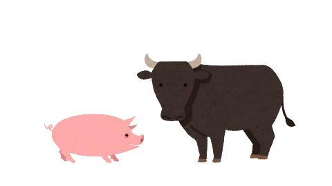 豚と牛