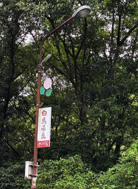 白鳥温泉の看板