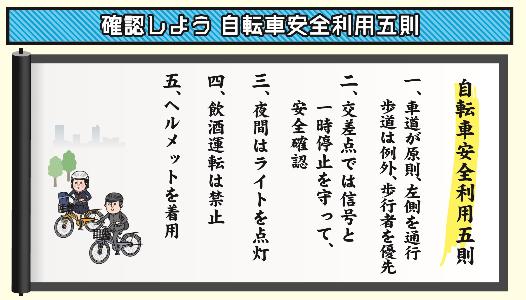 自転車安全利用五則