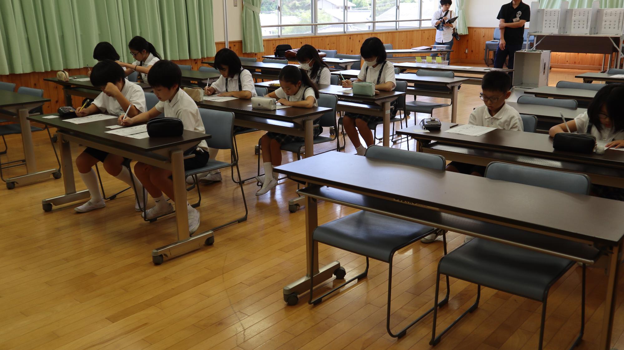 選挙啓発出前授業の様子