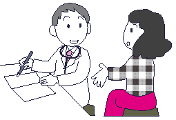 男性の医師と女性のイラスト