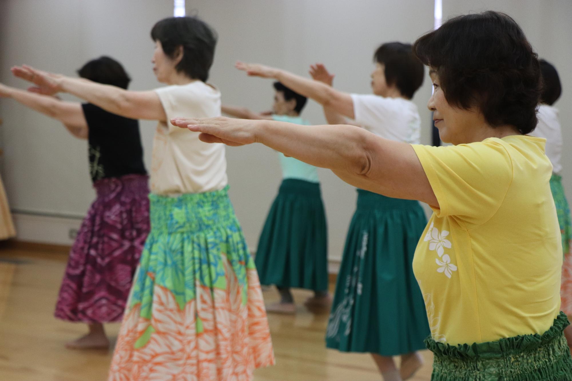 手を上げてアロハ