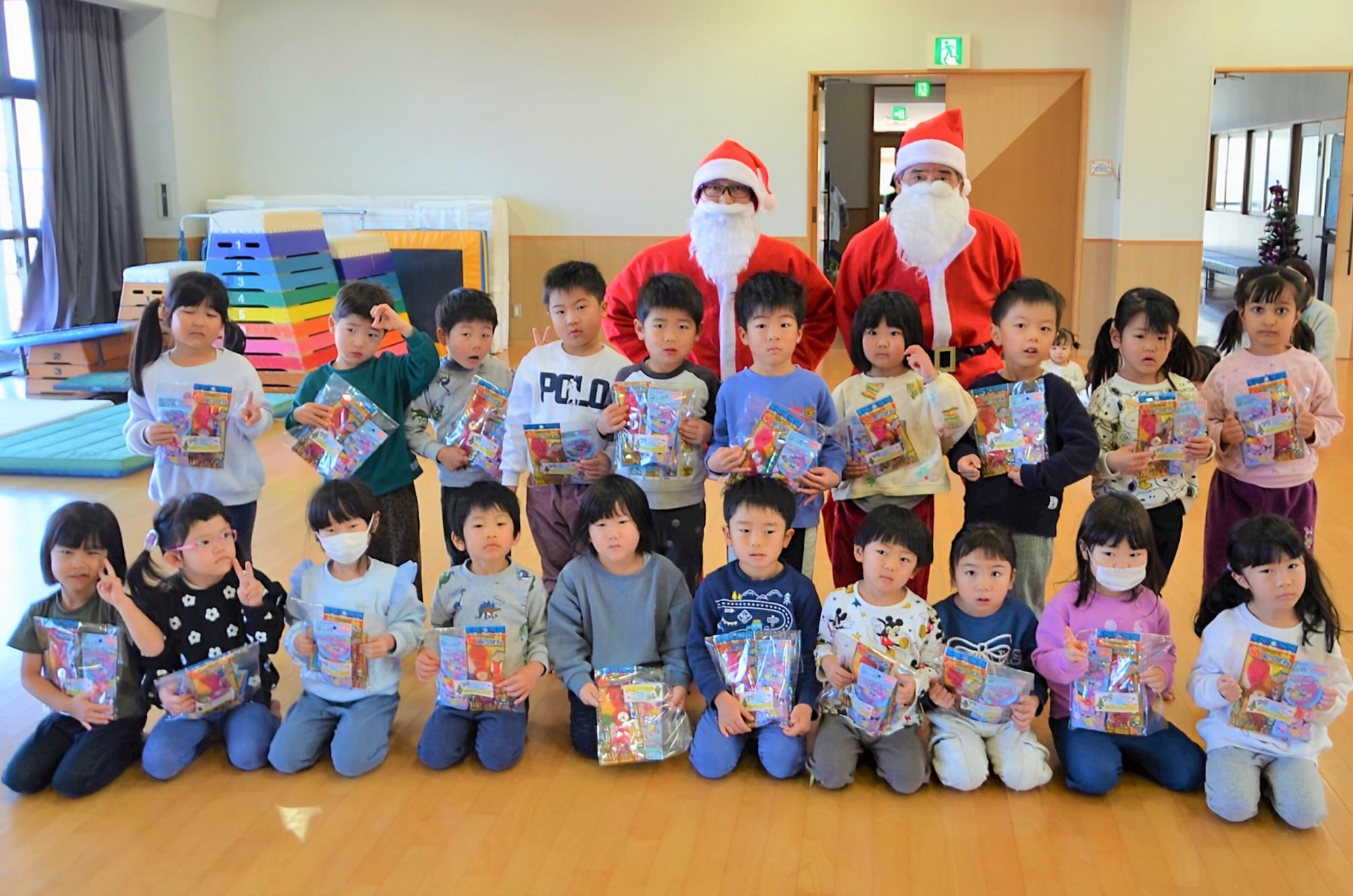 サンタさんと記念撮影