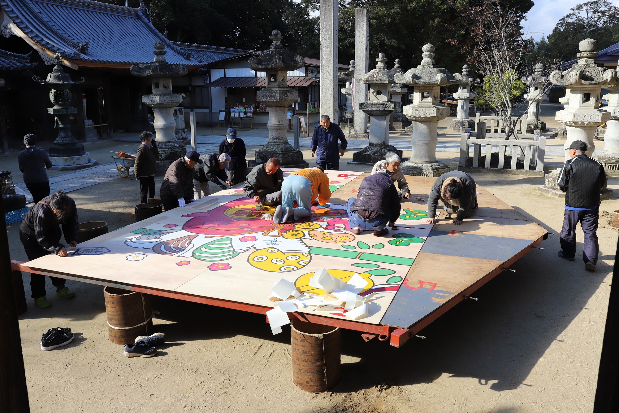 大絵馬準備中