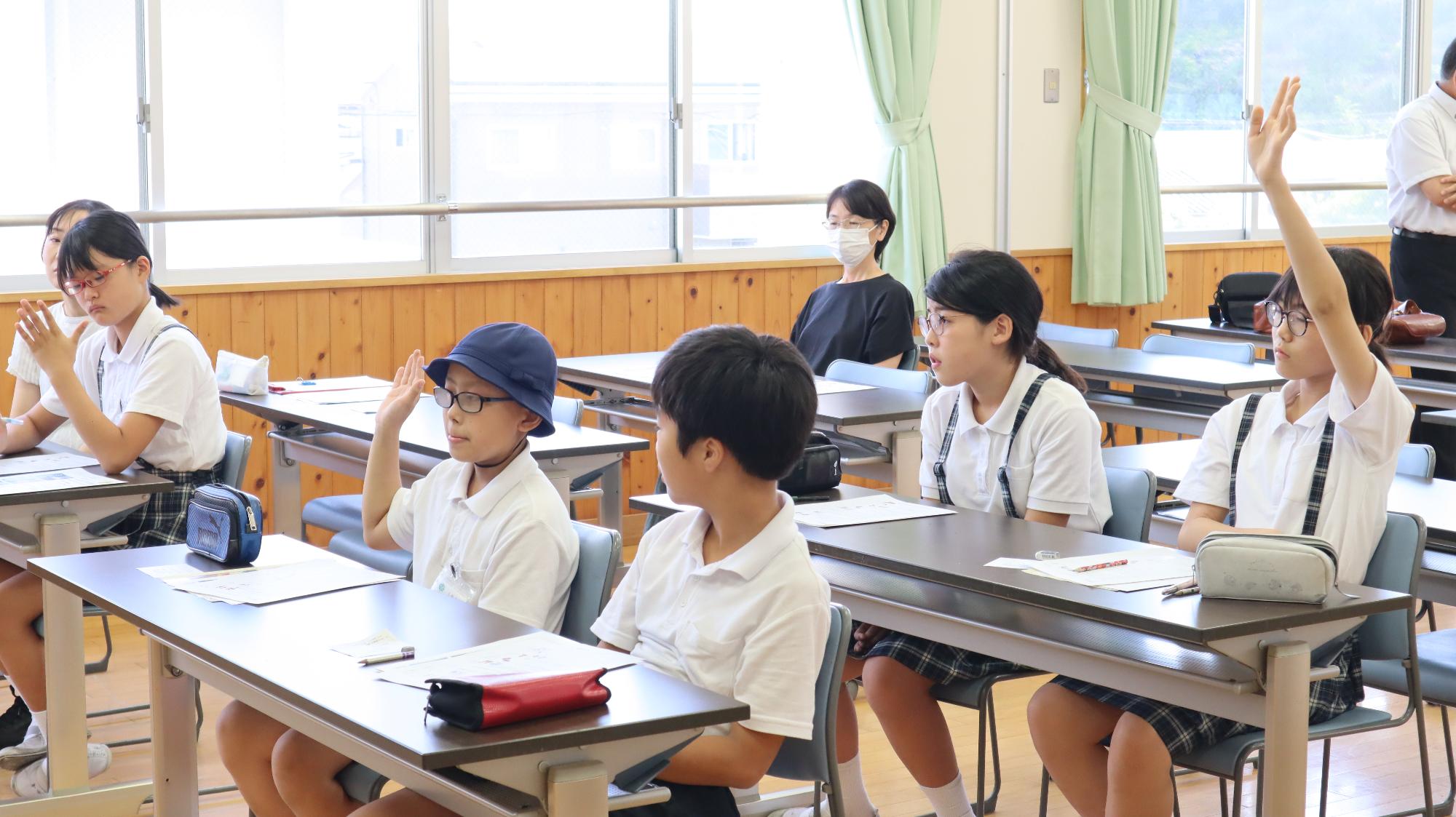 選挙啓発出前授業の様子