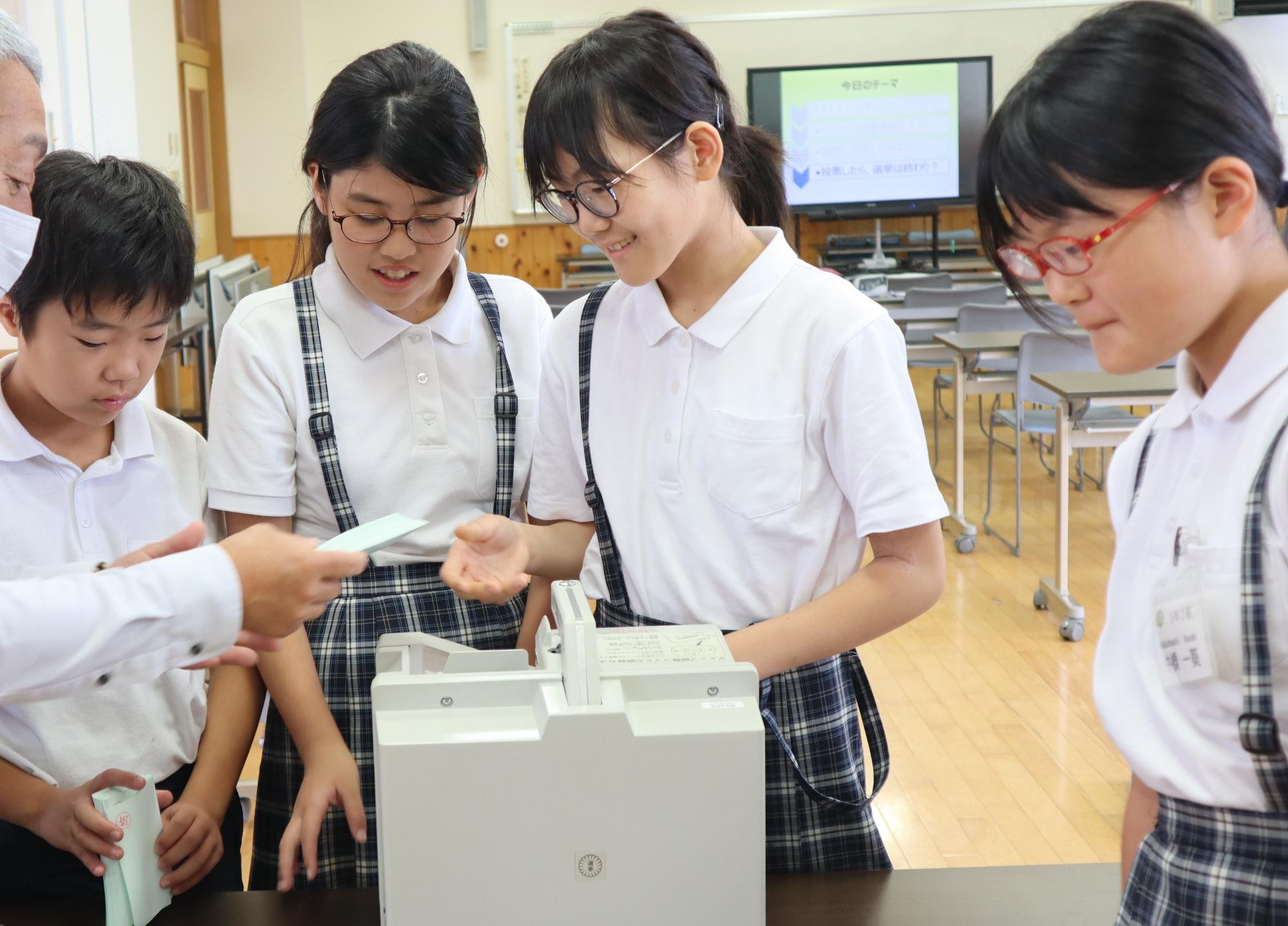 選挙啓発出前授業の様子
