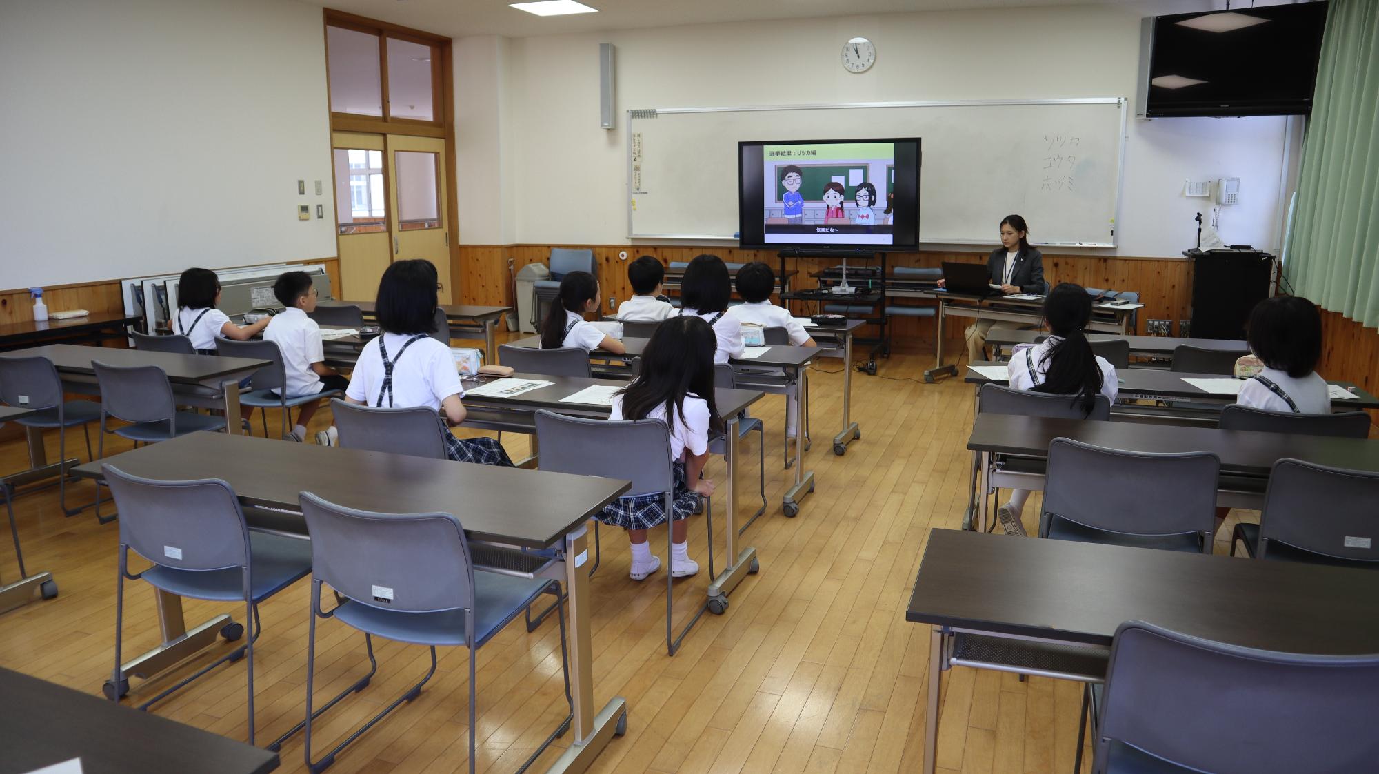 選挙啓発出前授業の様子