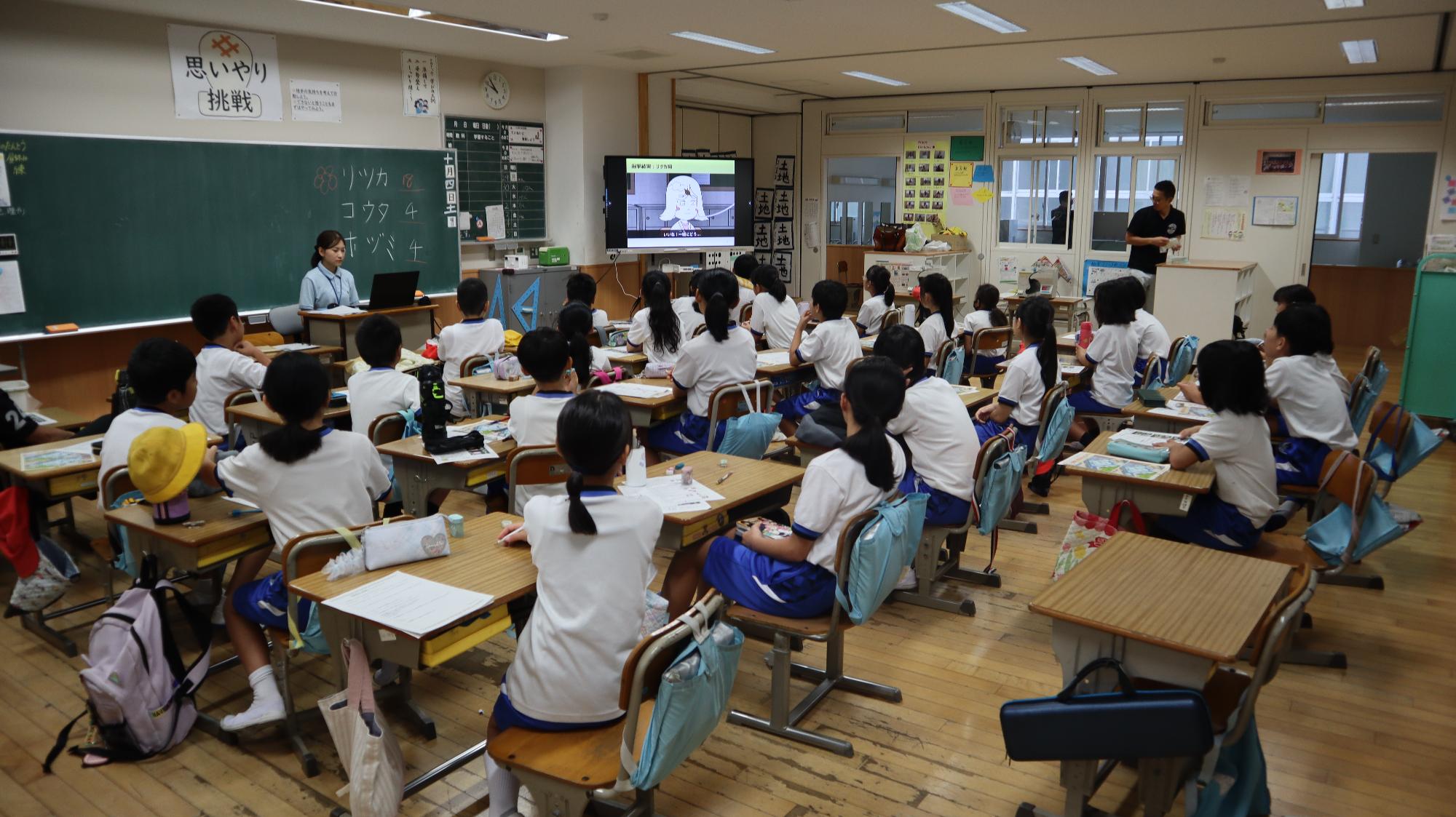 選挙啓発出前授業の様子