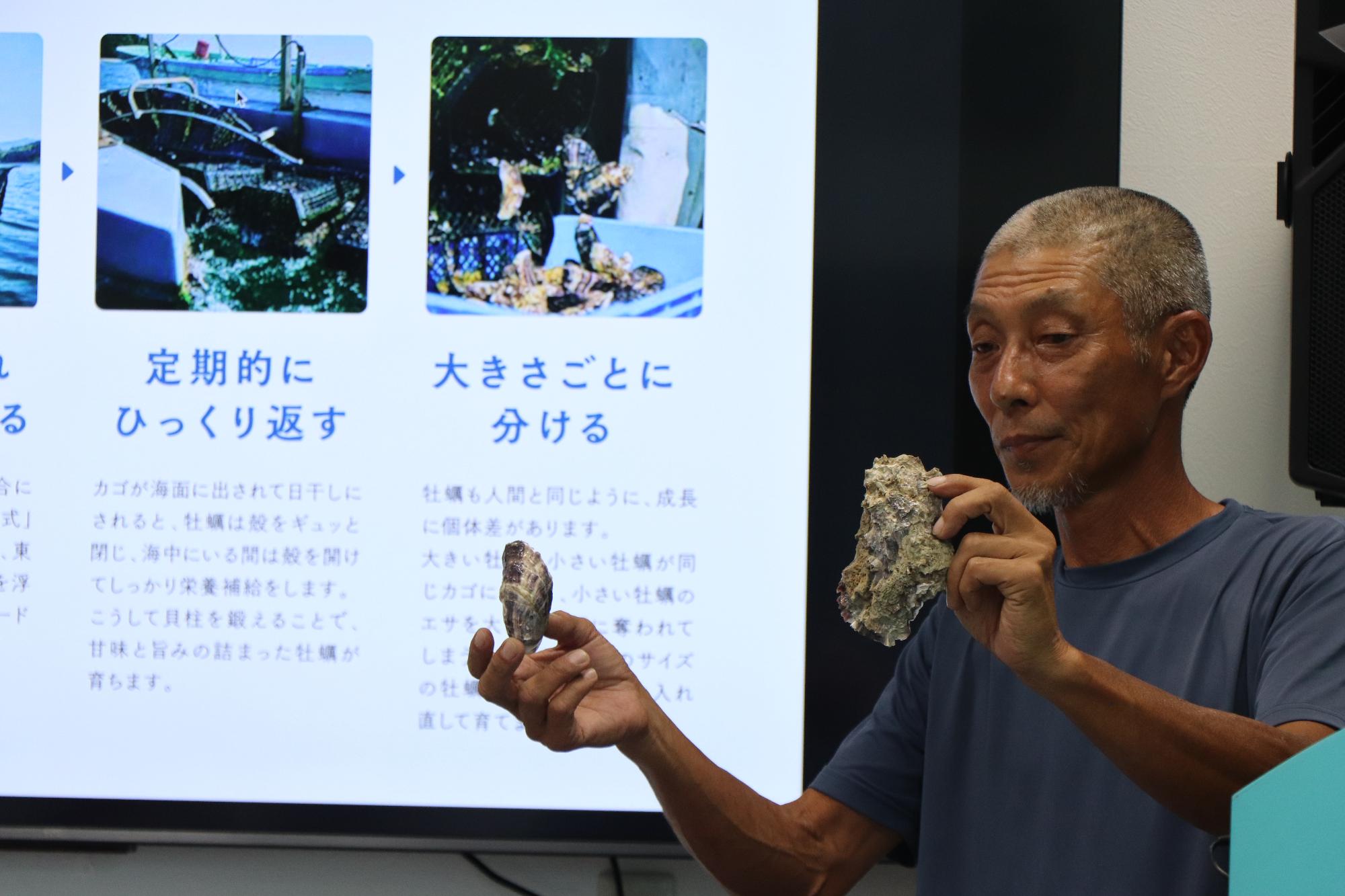 牡蠣養殖の説明