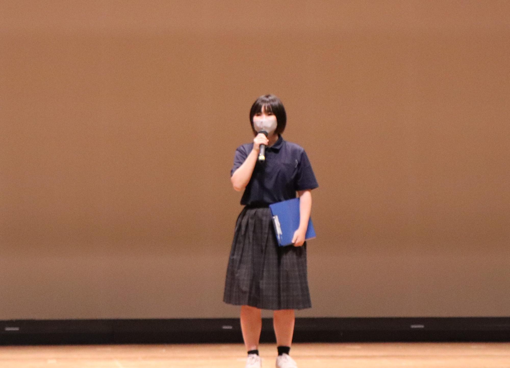 生徒代表挨拶
