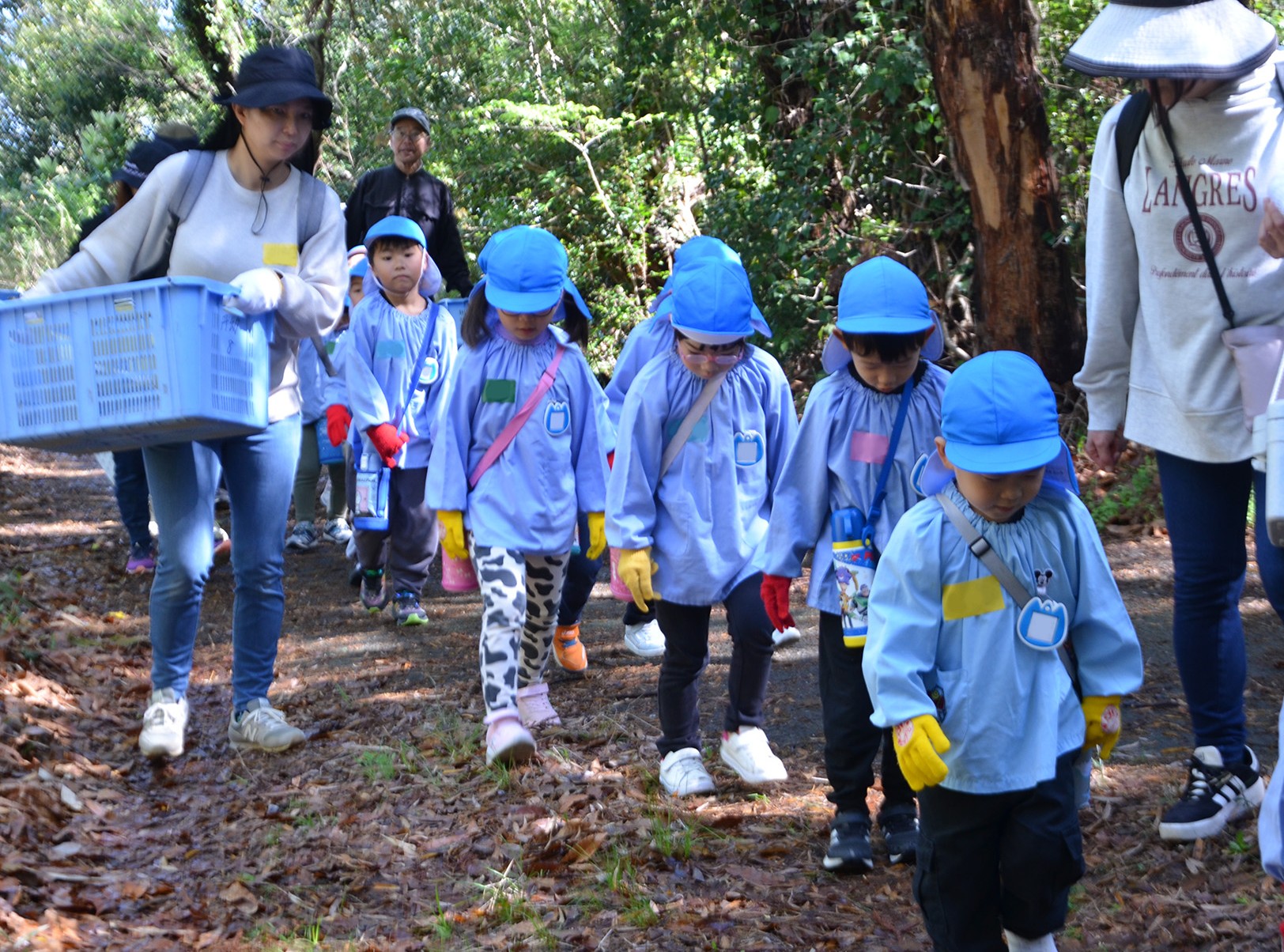 山道を登って目的地へ