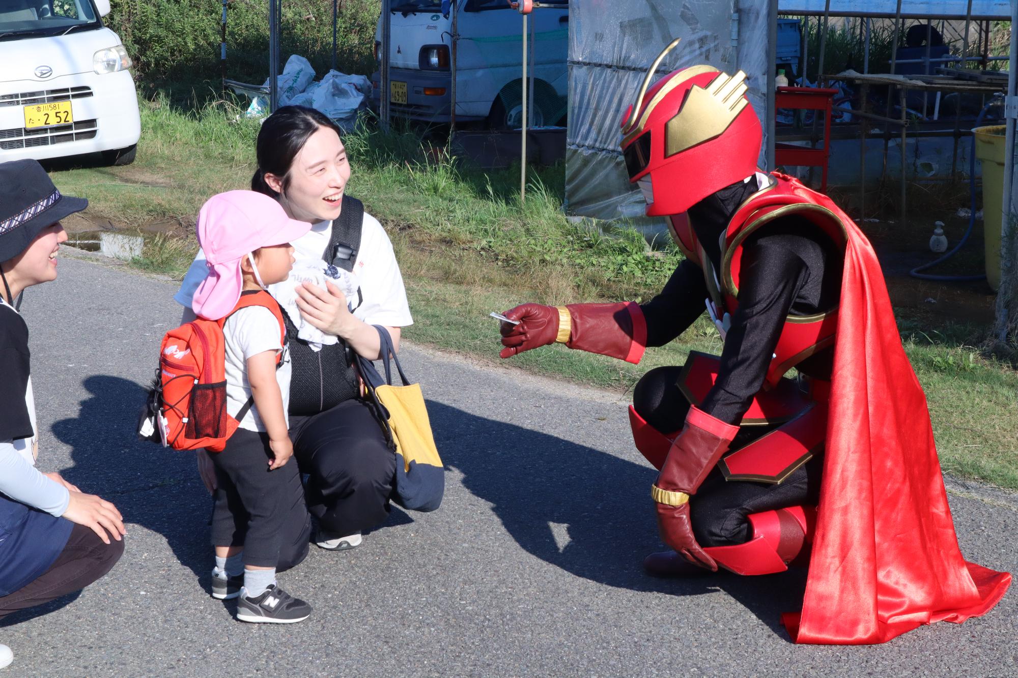 てぶくろマンとのふれあい