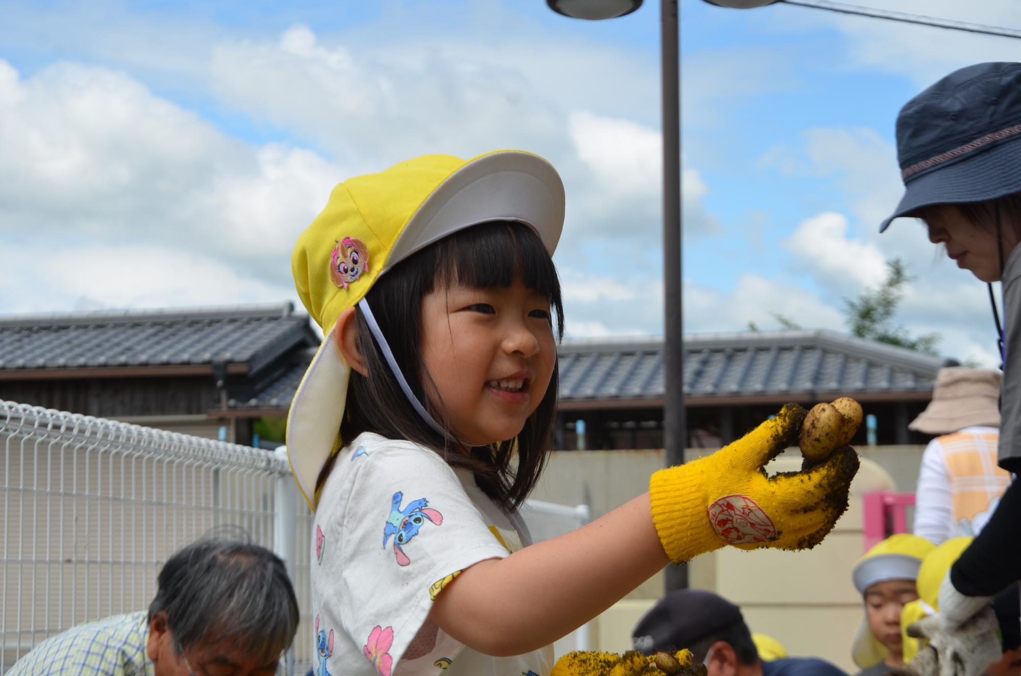 面白い形のじゃがいもがあったよ