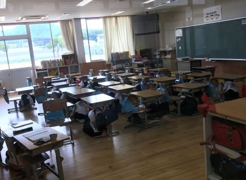 避難訓練の様子