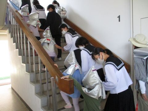 避難訓練の様子